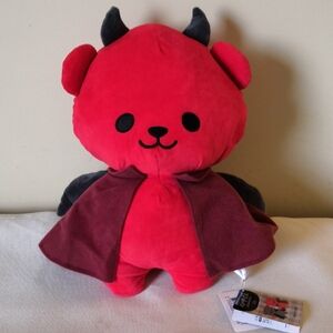 Fukuya Japan Round 1 Red Devil Plush Bear Red